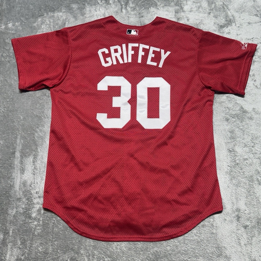 Vintage Ken Griffey Jr Cincinnati Reds Size L Large #30 Jersey Made In USA